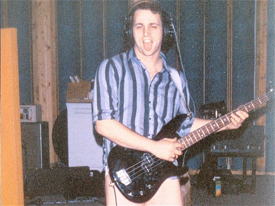 The half-naked bass player