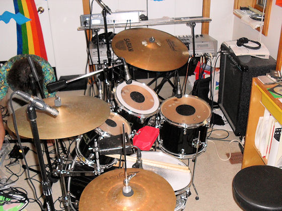 Ready to record drums