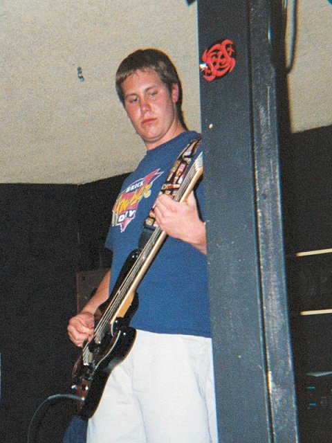 Another shot of Rob playing bass at The Underground.