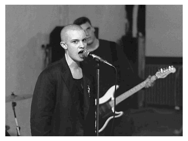 Belting out lyrics
